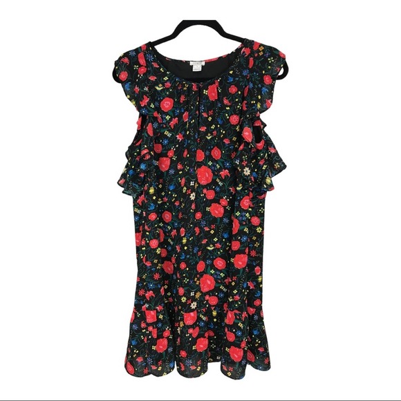 J. CREW Printed Flutter Floral Dress - Picture 4 of 11